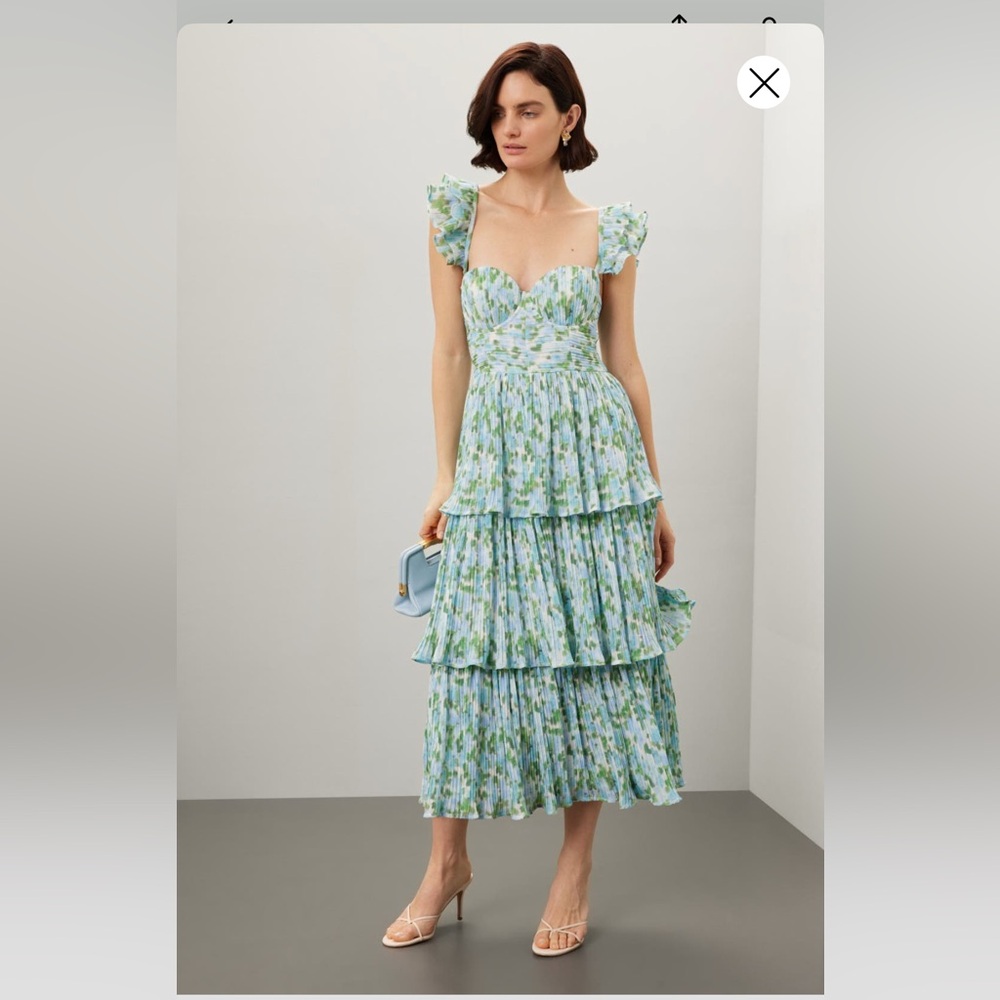 Rachel Parcell Corset Pleated Midi Dress